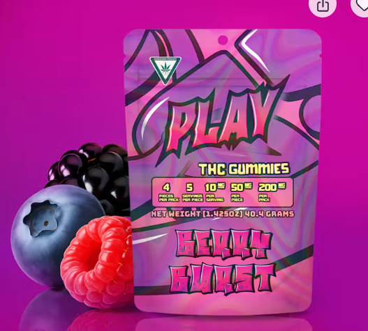PLAY | Berry Burst | Infused Gummies | 200mg | Hybrid