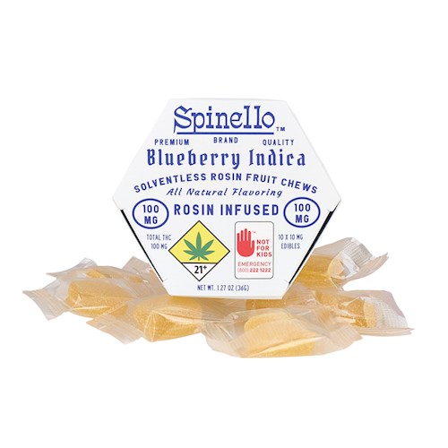 Blueberry - Indica - Solventless Rosin Fruit Chews - 100mg