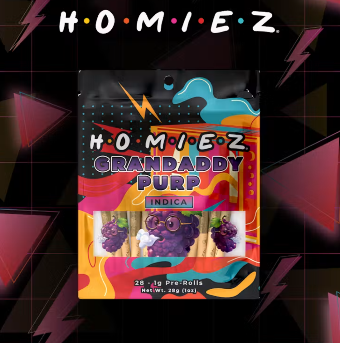 Homiez - 28-Pack 1g Prerolls - Grandaddy Purp