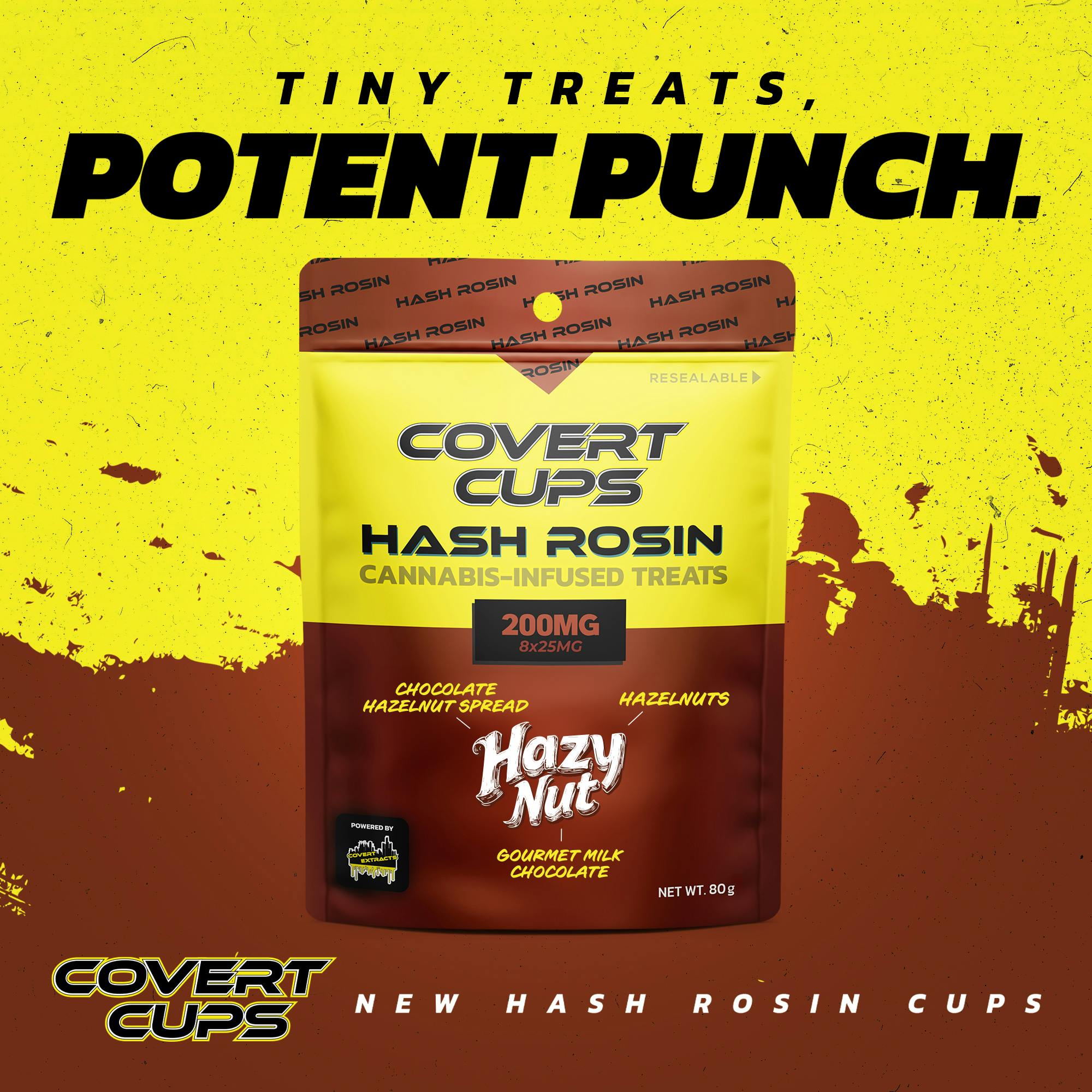 COVERT CUP | Edible | Hash Rosin | Hazy Nut | Mini Cups | 200mg