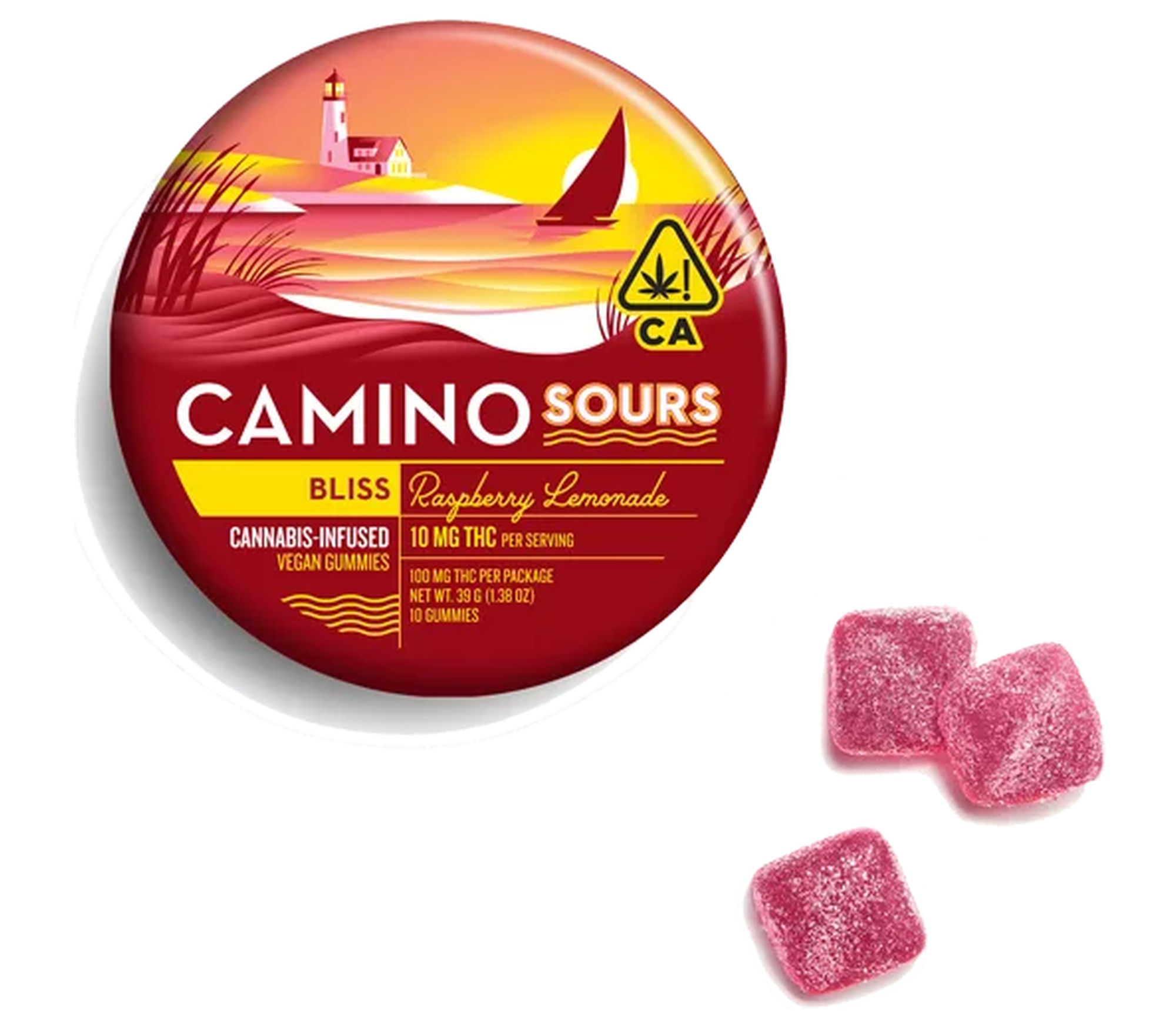 Sours Raspberry Lemonade "Bliss" Gummies 100mg (10ct)
