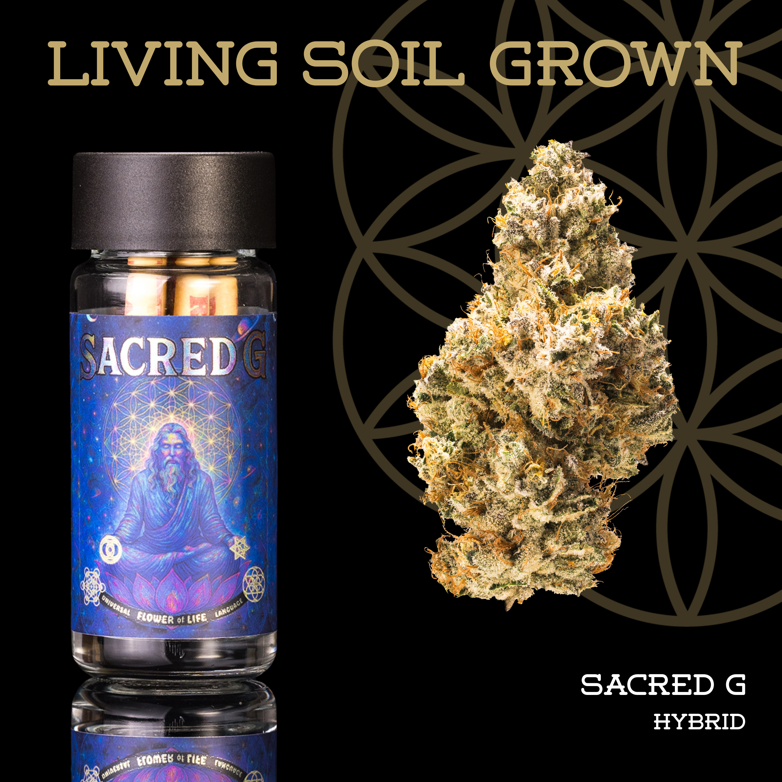 Flower of Life | Living Soil | Sacred G | Pre-Roll 5-Pack | 2.5g