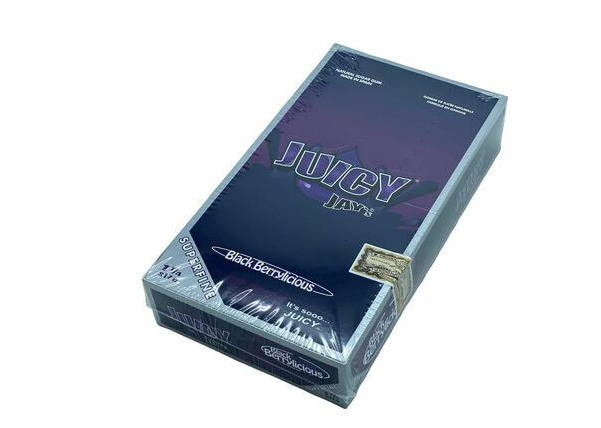Juicy Jay's 1 1/4 Superfine Flavored Papers - Black Berrylicious