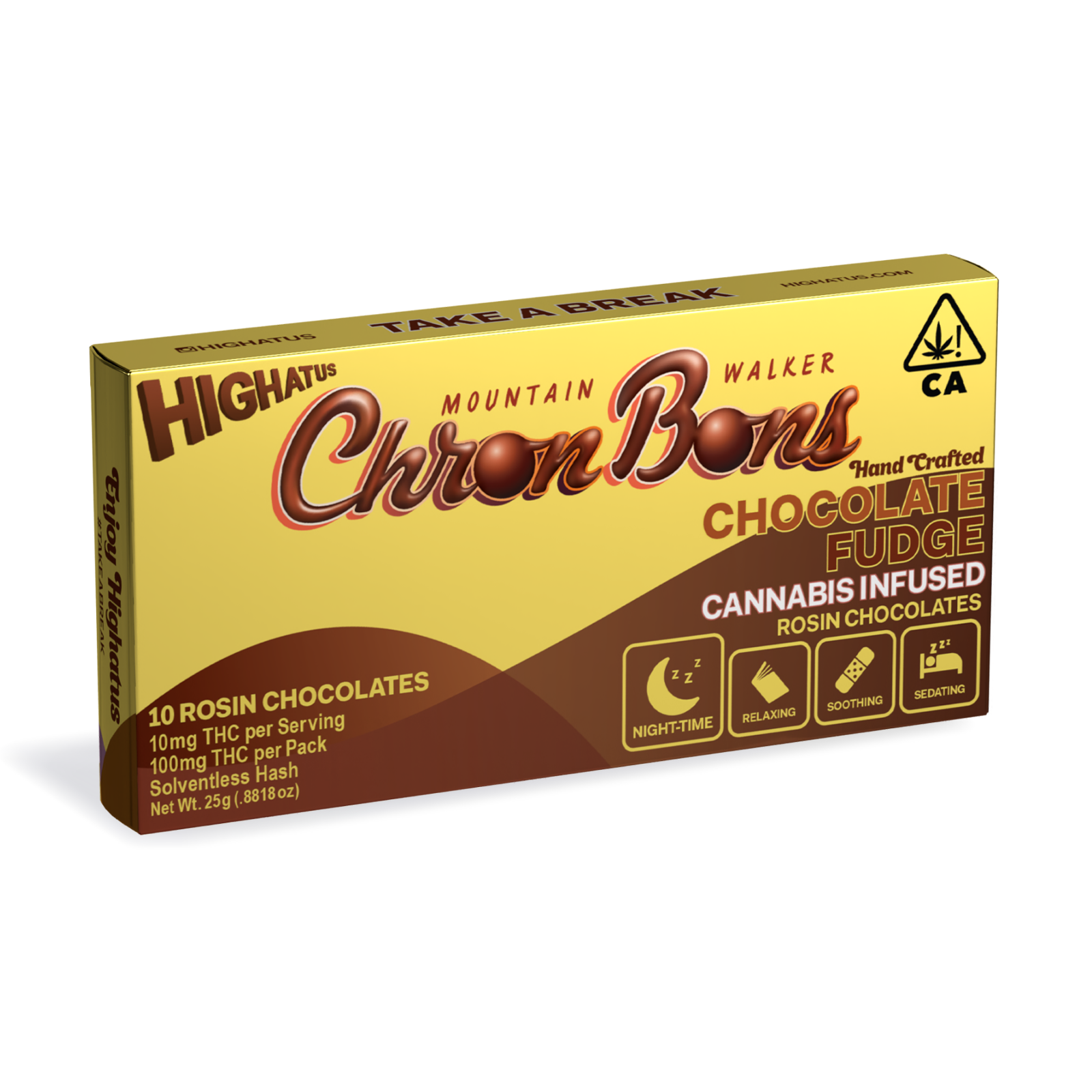 ChronBons Chocolate Fudge Rosin Infused Chocolates (10 X 10mg)