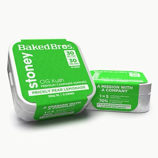 Stoney Prickly Pear Lemonade 1:1 (300mg THC : 300mg CBG) - OG Kush
