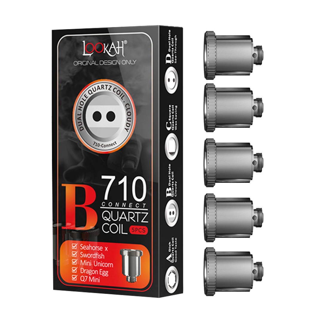 710 Quartz Dual Hole Cloudy