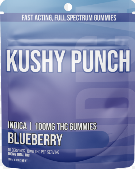 Kushy Punch - Gummies - Blueberry (I) (100mg)