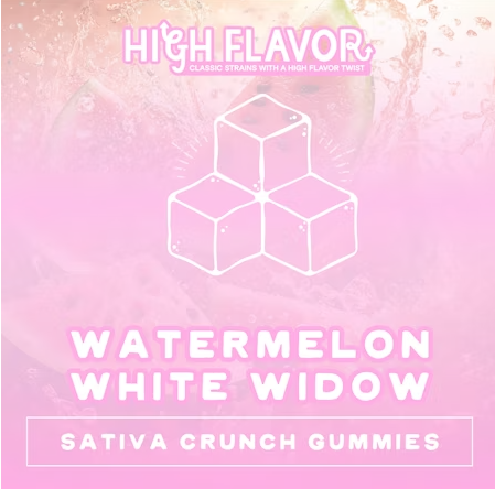 Watermelon White Widow | Crunch I High Flavor Sour Gummy | 20 Pack