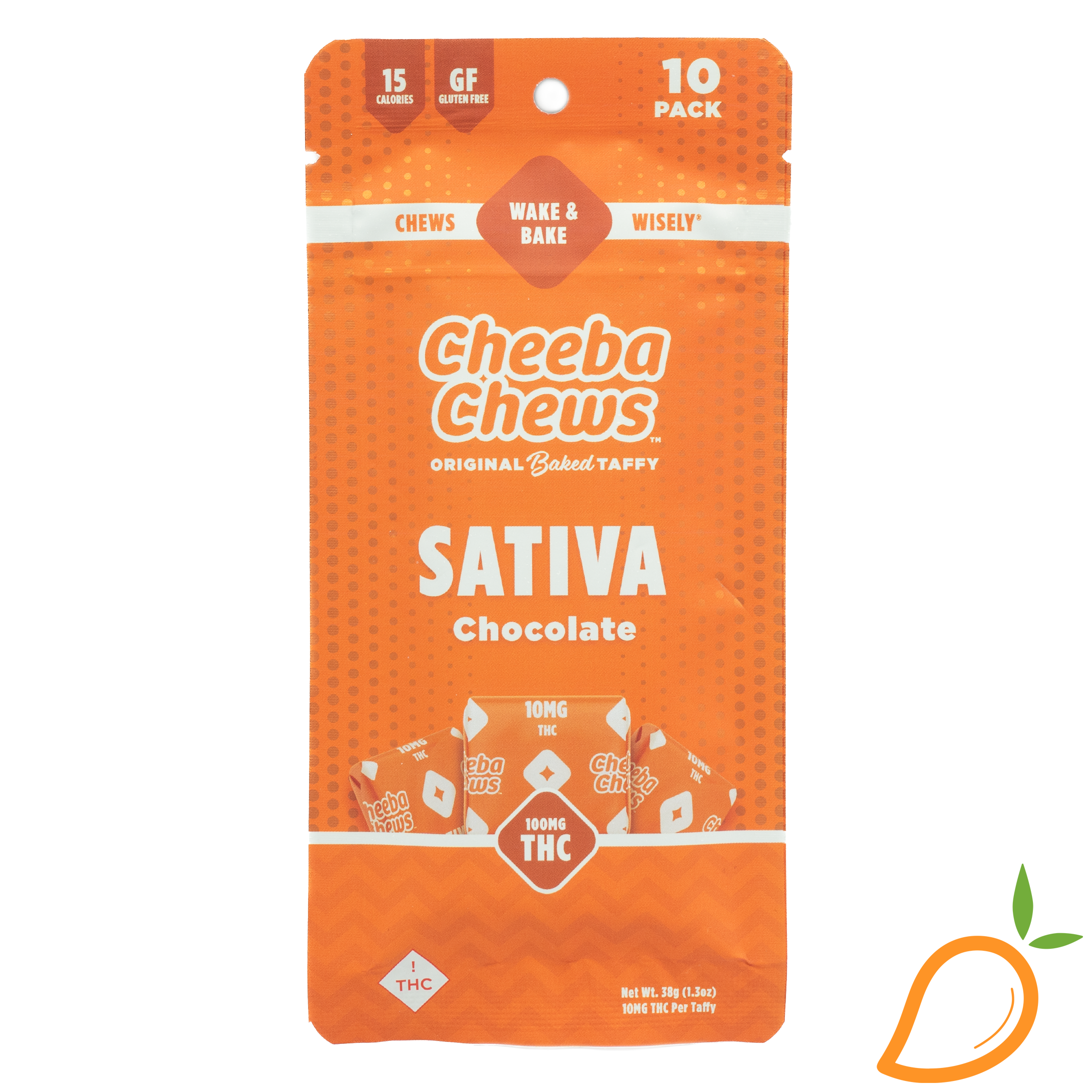 100mg Chocolate Sativa Taffy Cheeba Chews