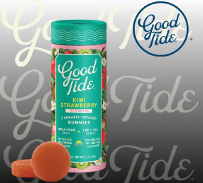 GOOD TIDE - EDIBLES ROSIN GUMMY - 100MG - THC / CBD / CBG - HYBRID - KIWI STRAWBERRY 1: 1: 1