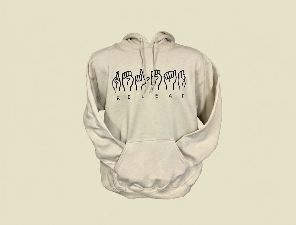 Releaf Sign Language Hoodie - Sand