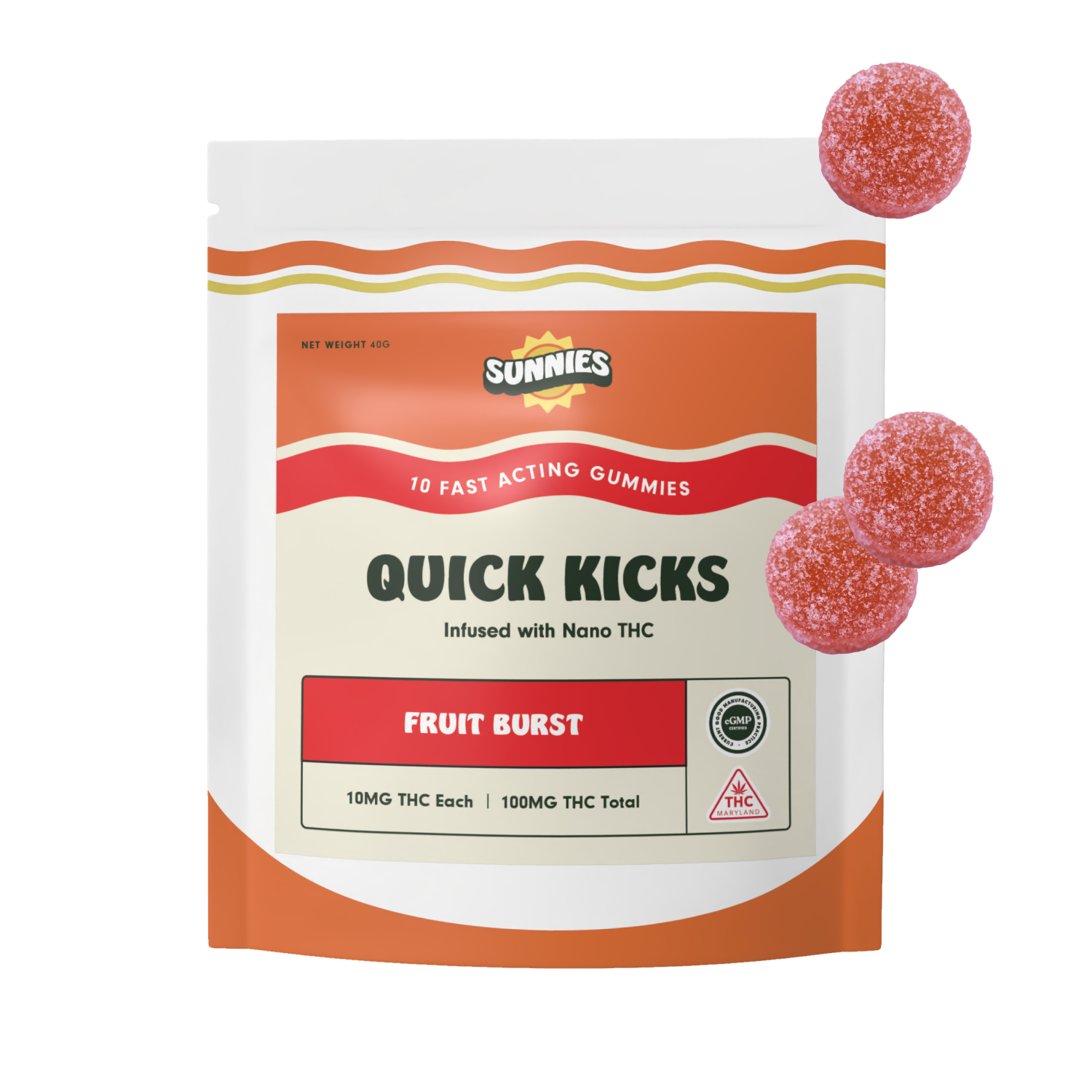Fruit Burst Nano Gummies - 40.0mg - 10pk