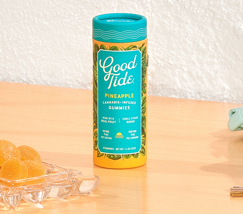 Good Tide - Hash Rosin Gummies - Uplifting Pineapple - 100mg