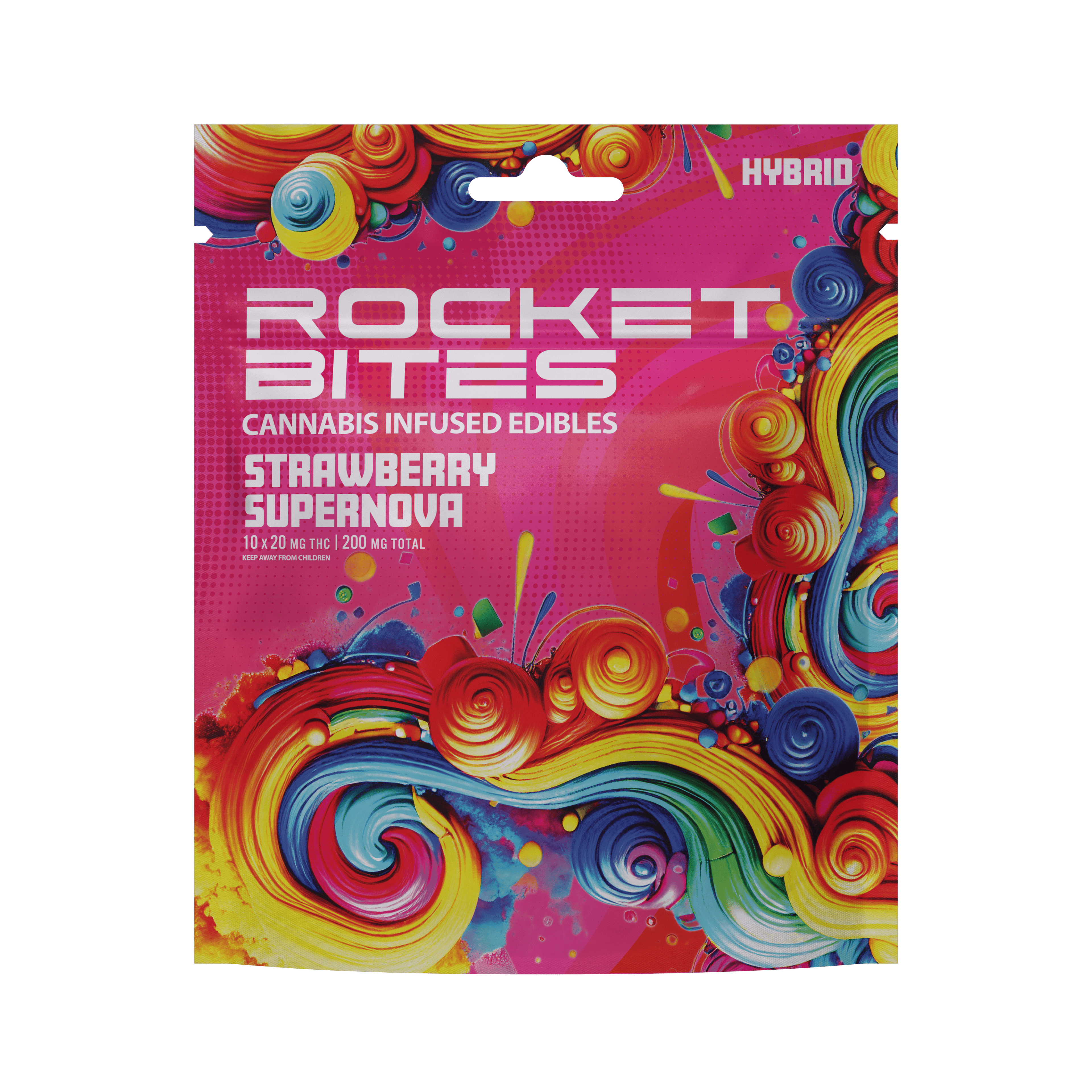 Rocket Bites 200mg Gummies - Strawberry Super Nova