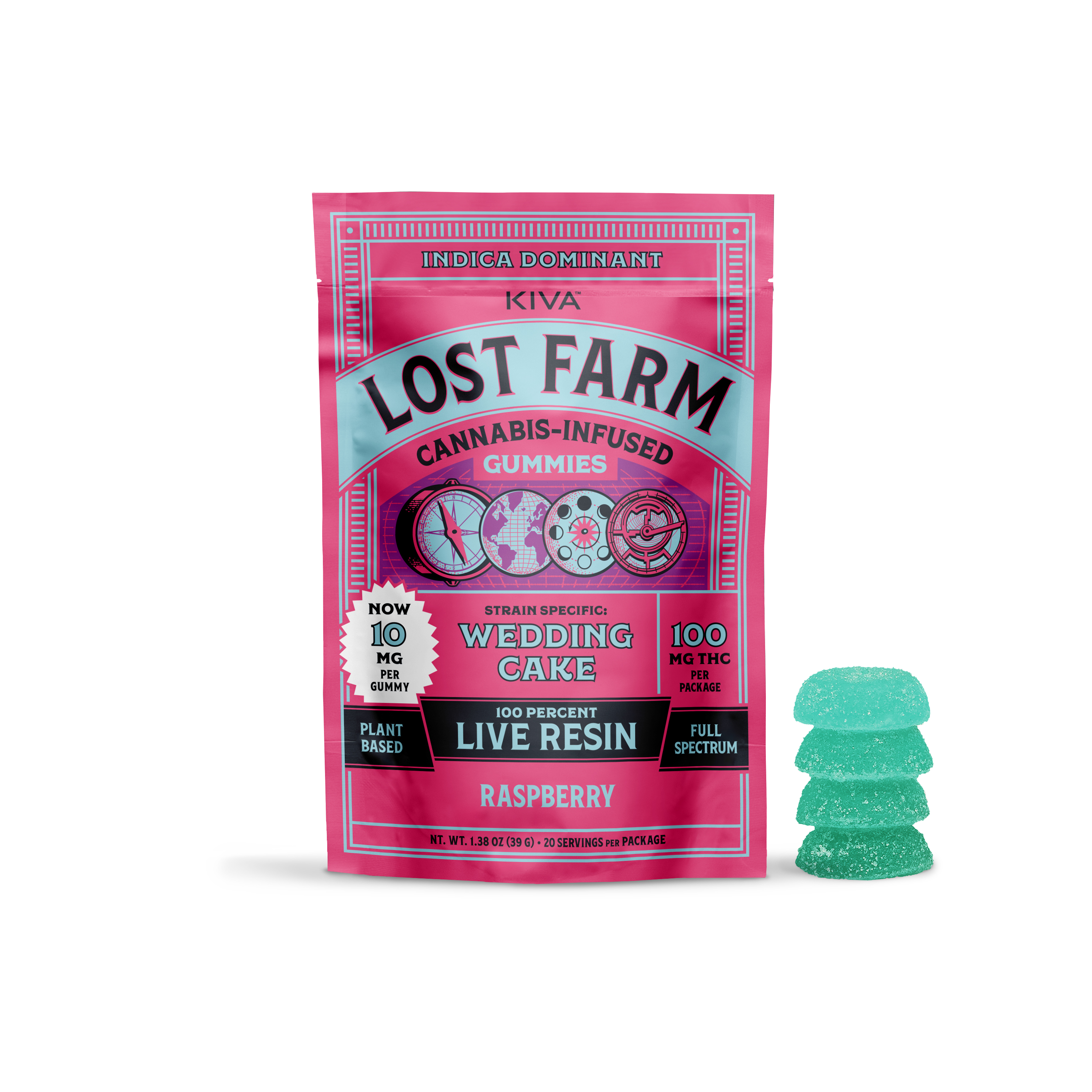 Raspberry x Wedding Cake | Live Resin Gummies | 100mg (20pcs)