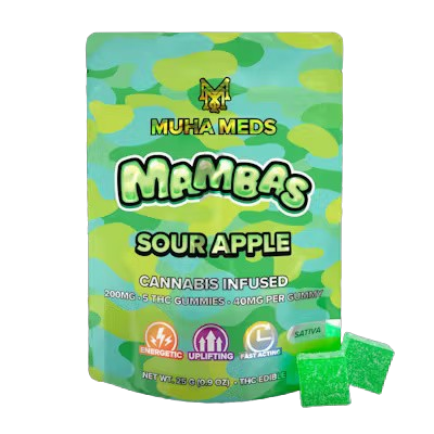 Mambas - 200MG Gummies - Sour Apple