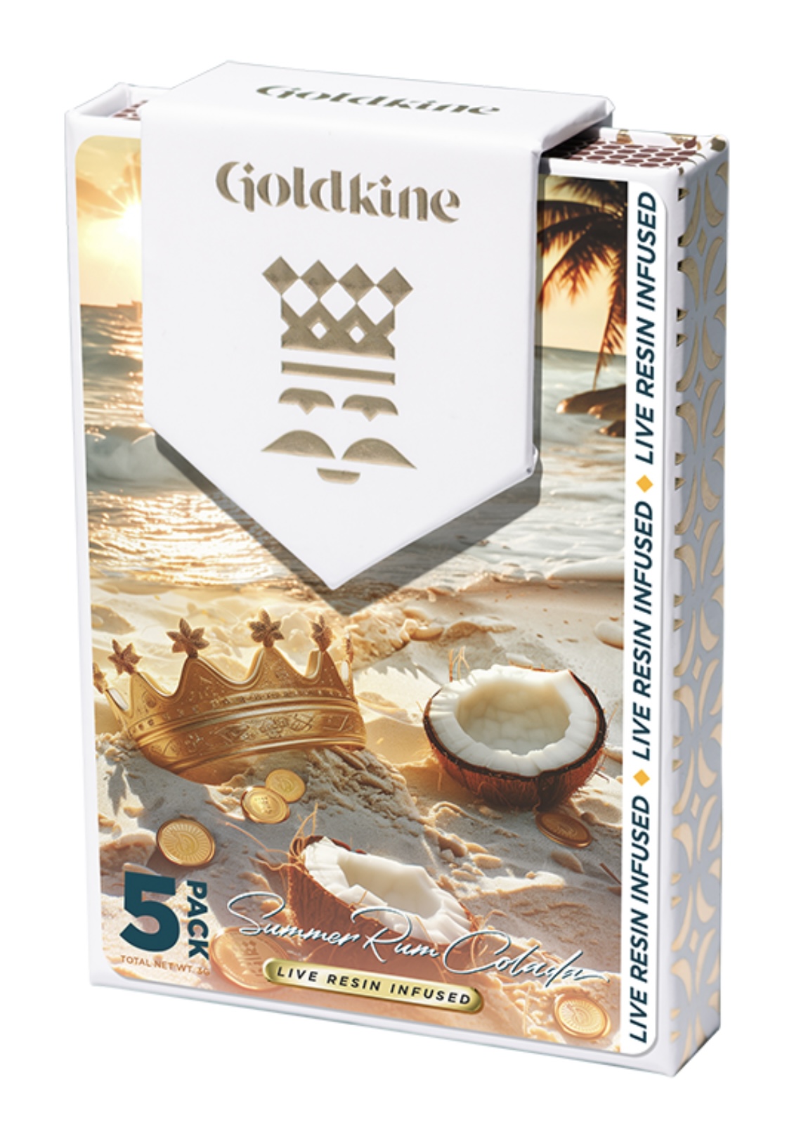 Goldkine: Summer Rum Colada Live Resin Infused (.6g x 5) 5-Pack