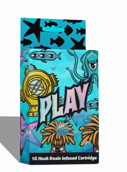 PLAY | Blue Gusherz | Hash Infused Distillate Vape Cart | 1g | Indica