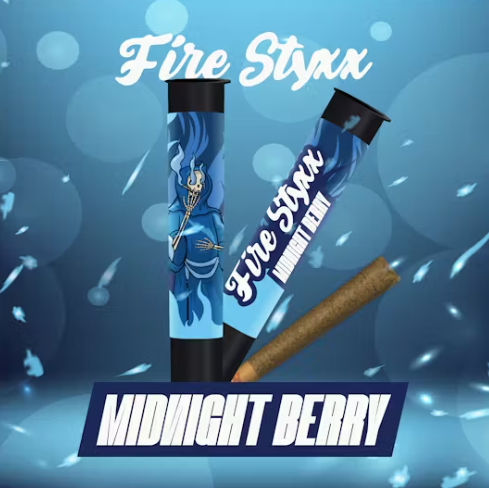 Fire Styxx - Infused Pre-roll 1g - Midnight Berry