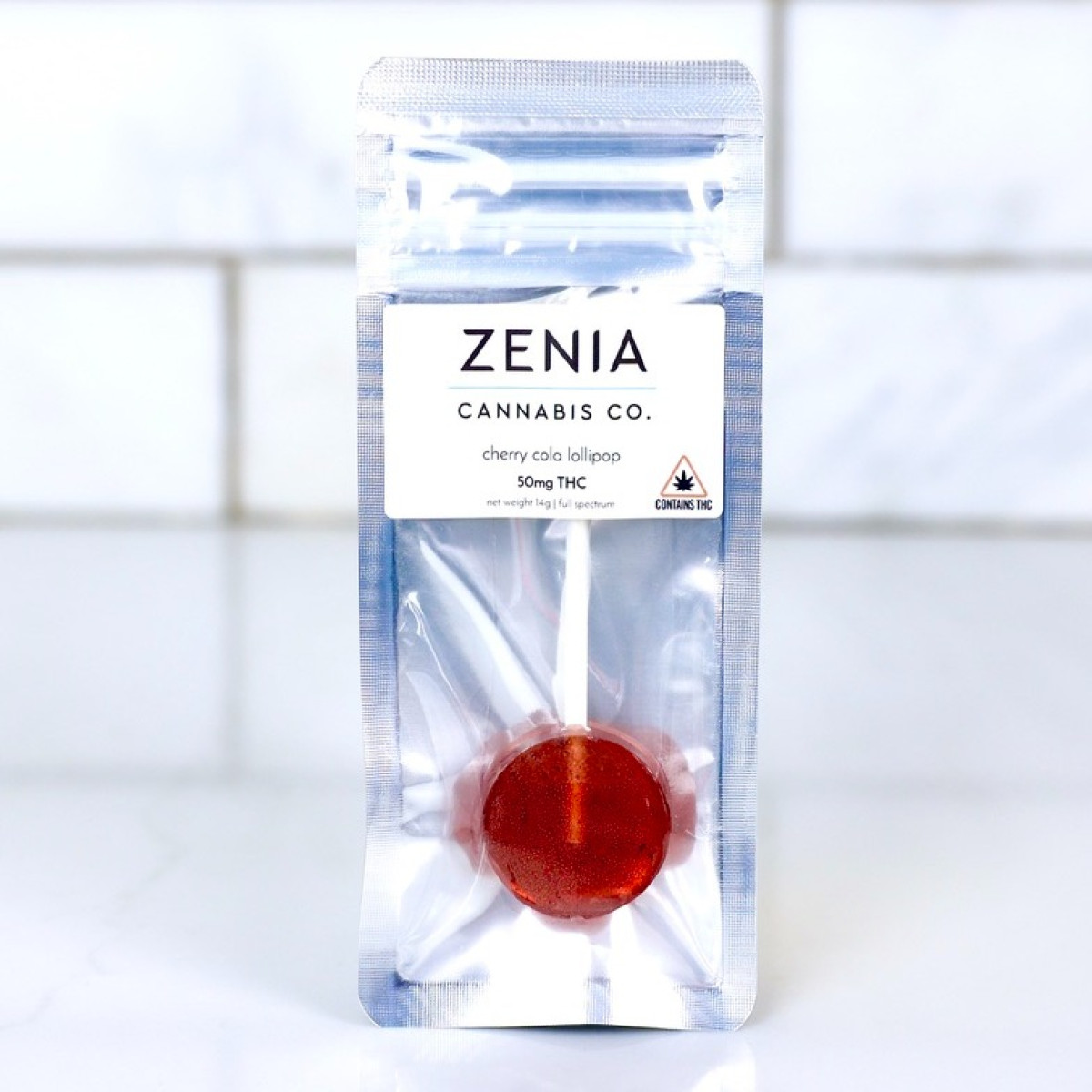 Zenia: 50mg Cherry Cola Lollipop