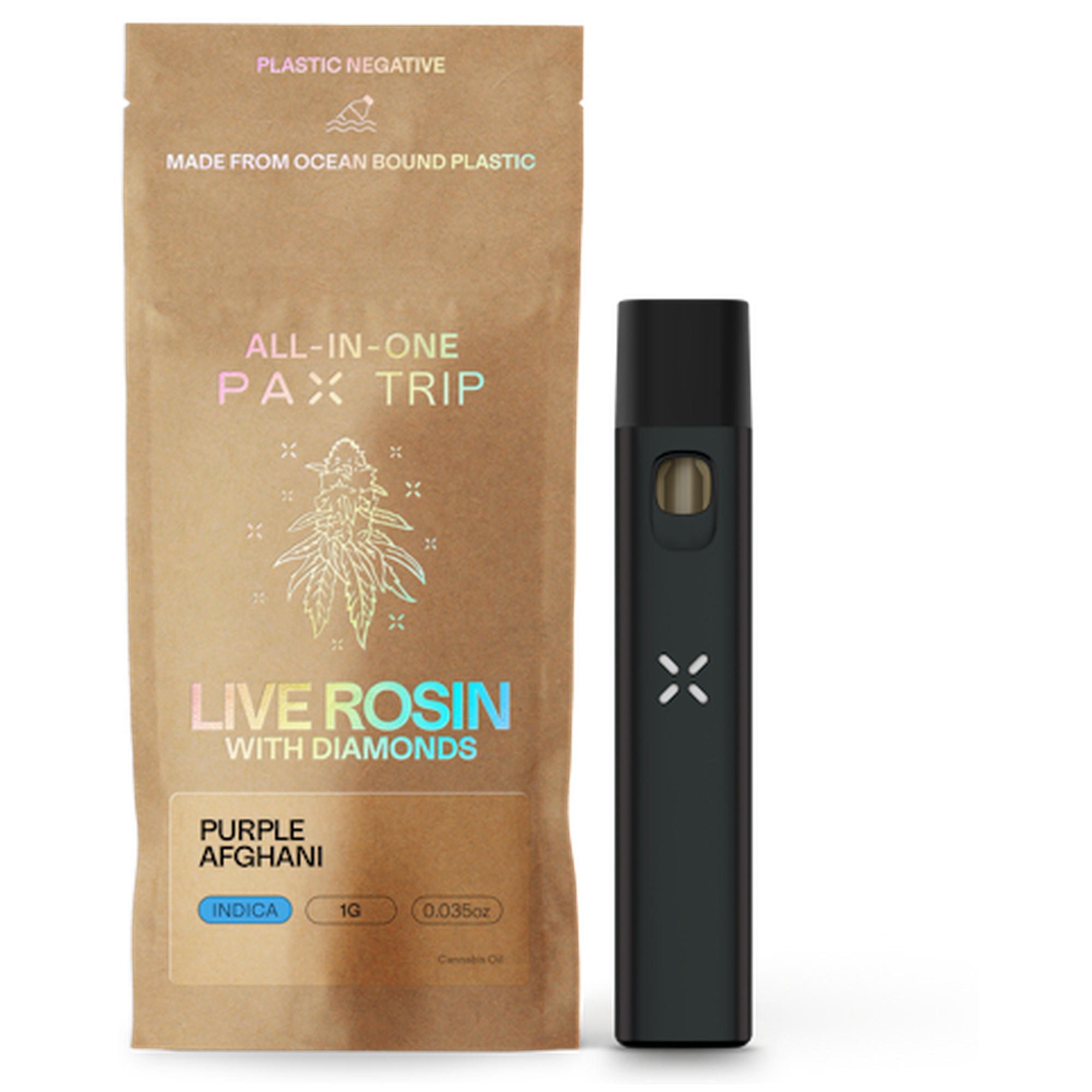 Purple Afghani - Live Rosin with Diamonds AIO - 1g