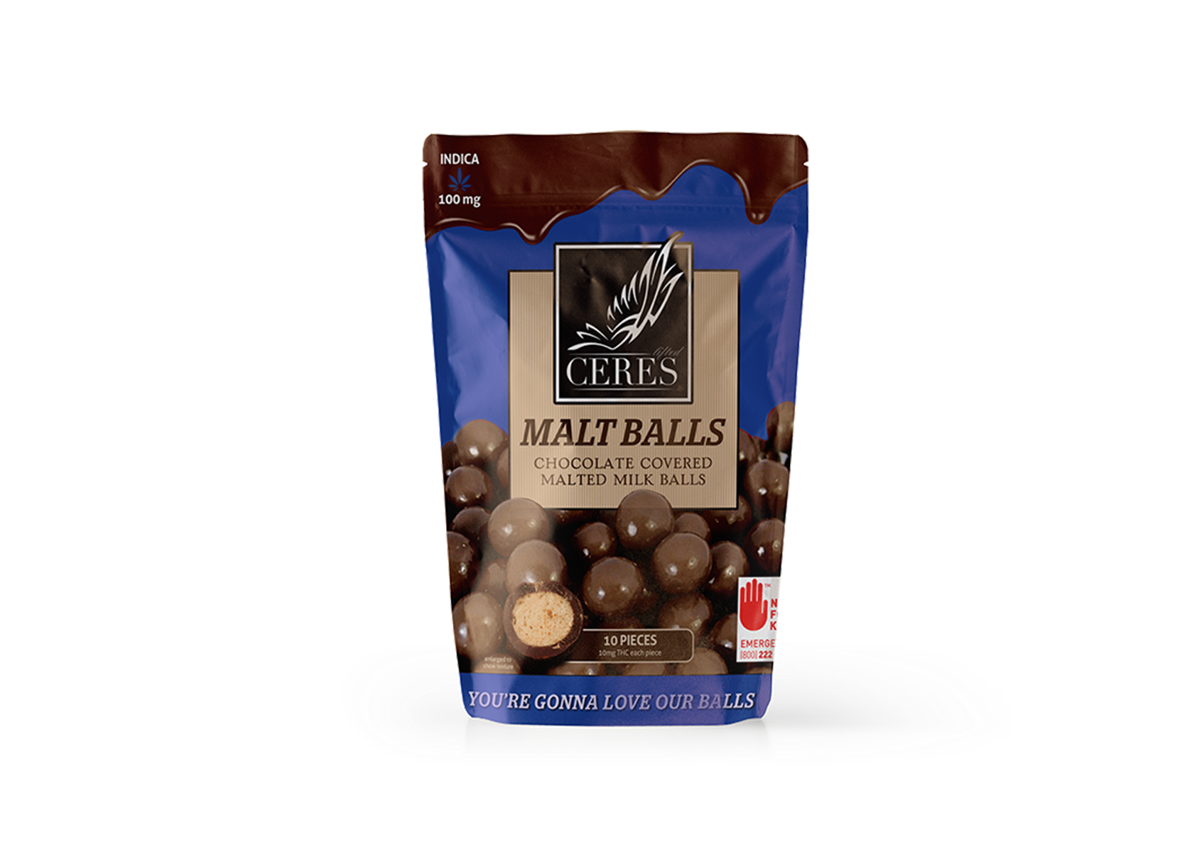 Sativa Malt Balls 10-Pack | 100mg