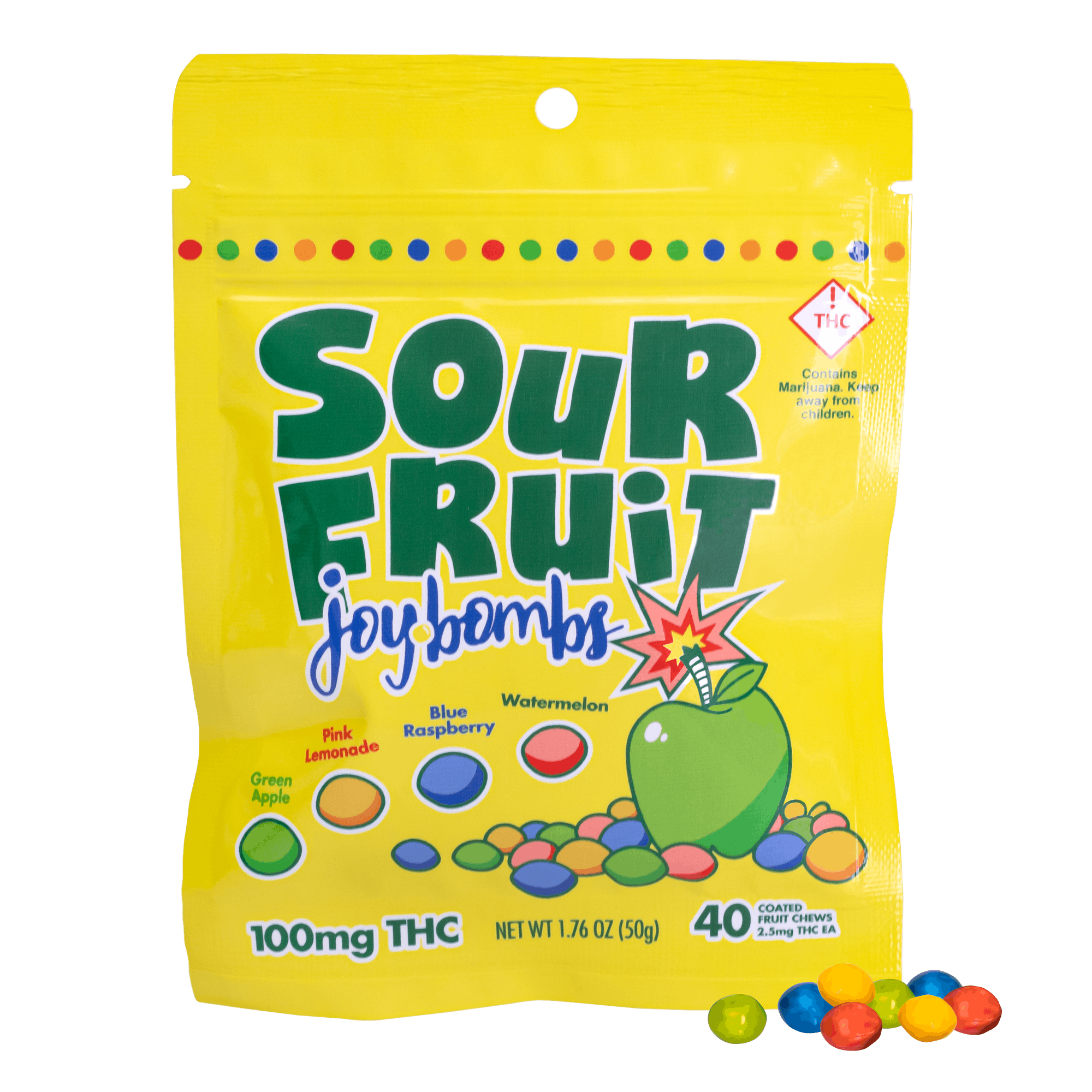 Joy Bombs - Sour Fruit - 100mg Candy