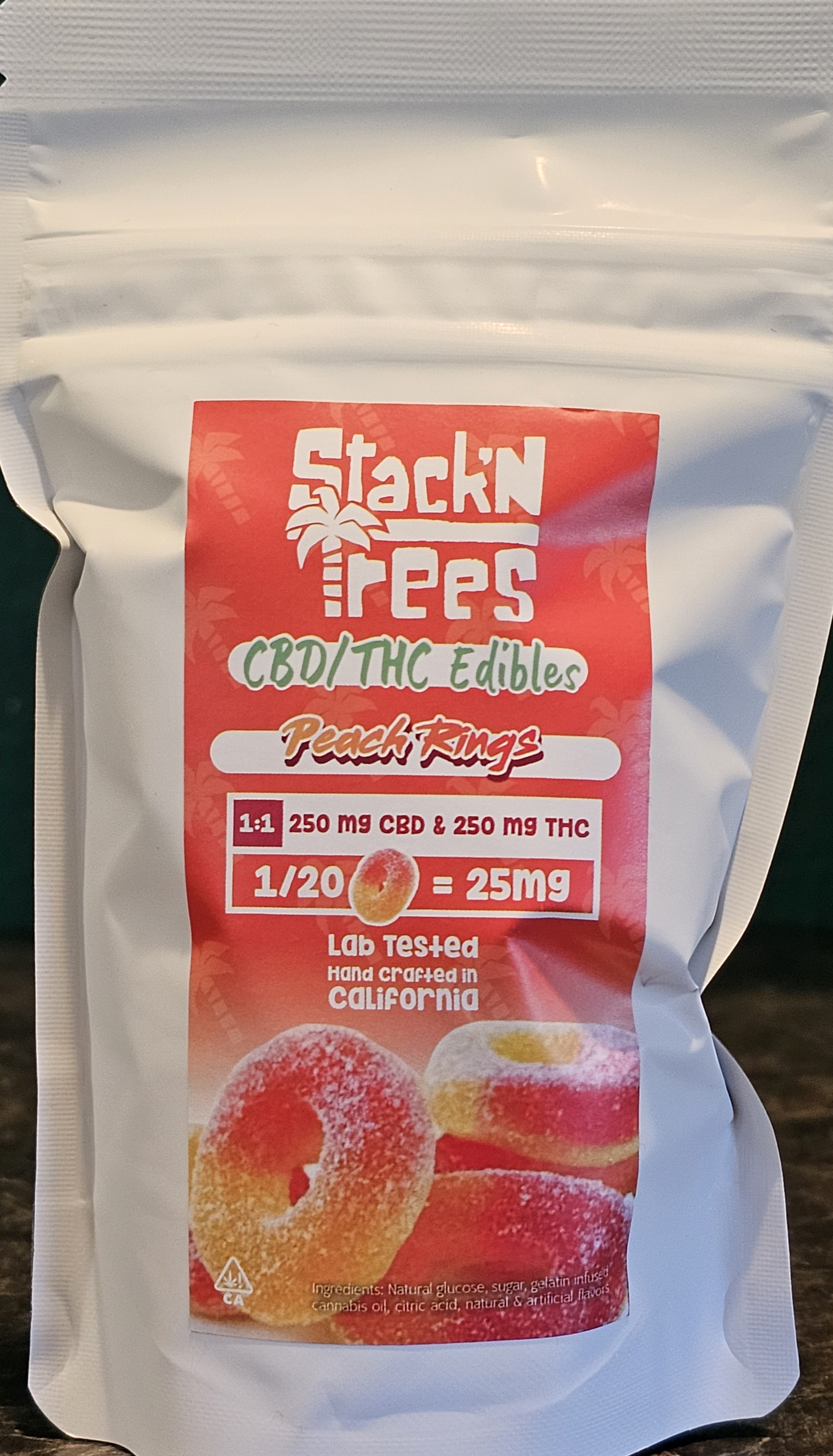 1:1 500MG Peach RIngs