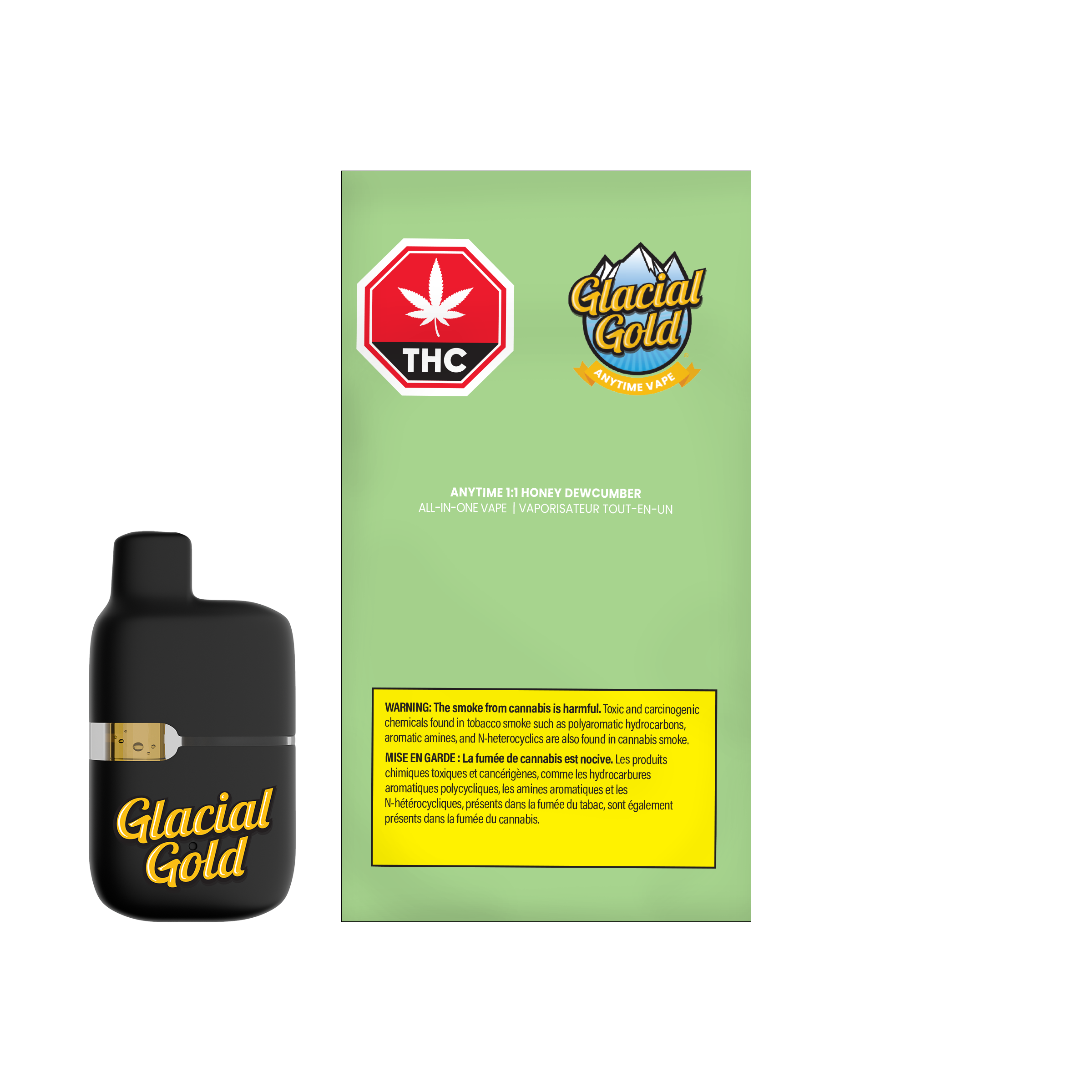 Glacial Gold - Anytime 1:1 Honeydew All In One Vape - Sativa - 1g