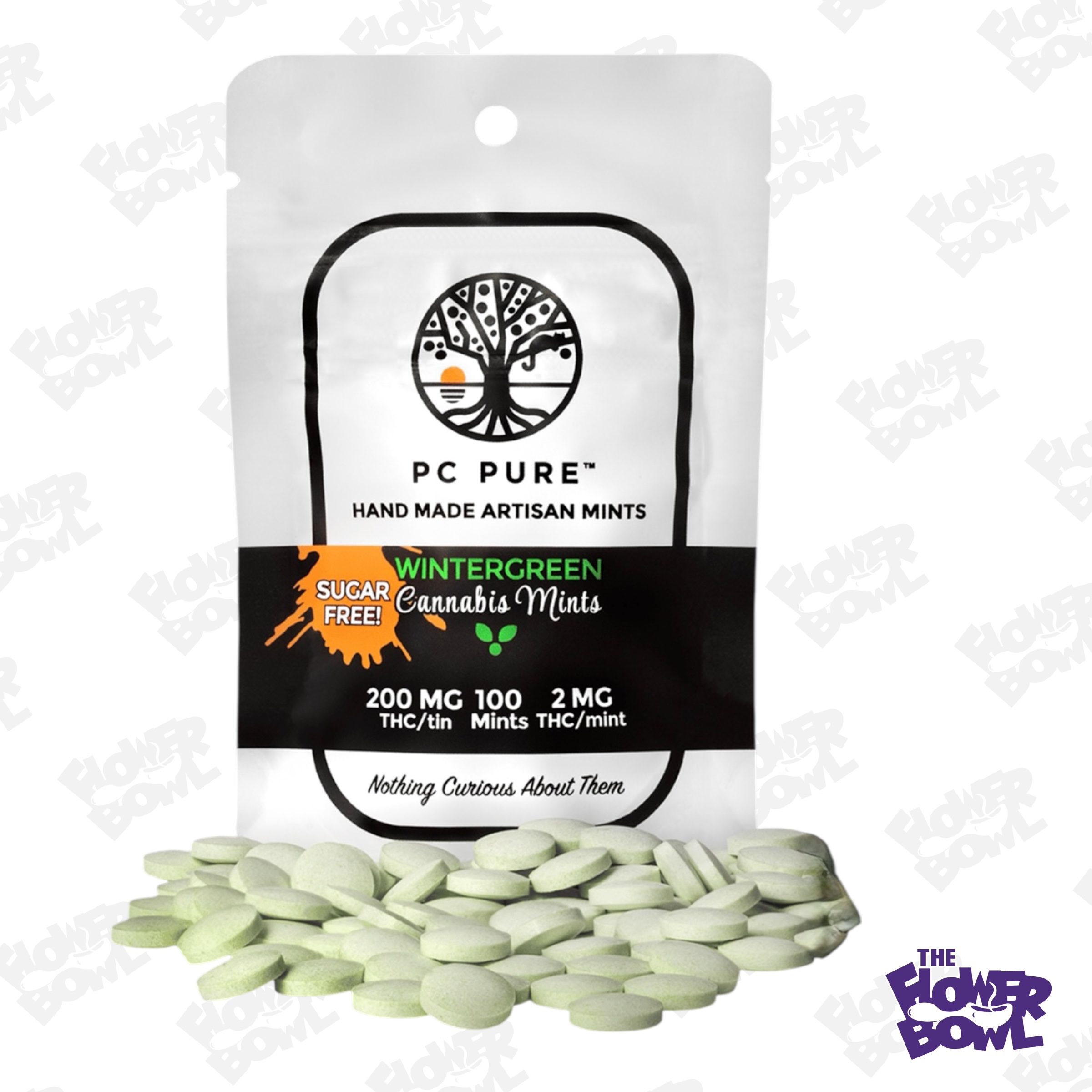 PC Pure: Wintergreen Sugar Free 200MG Mints (2MG x 100)