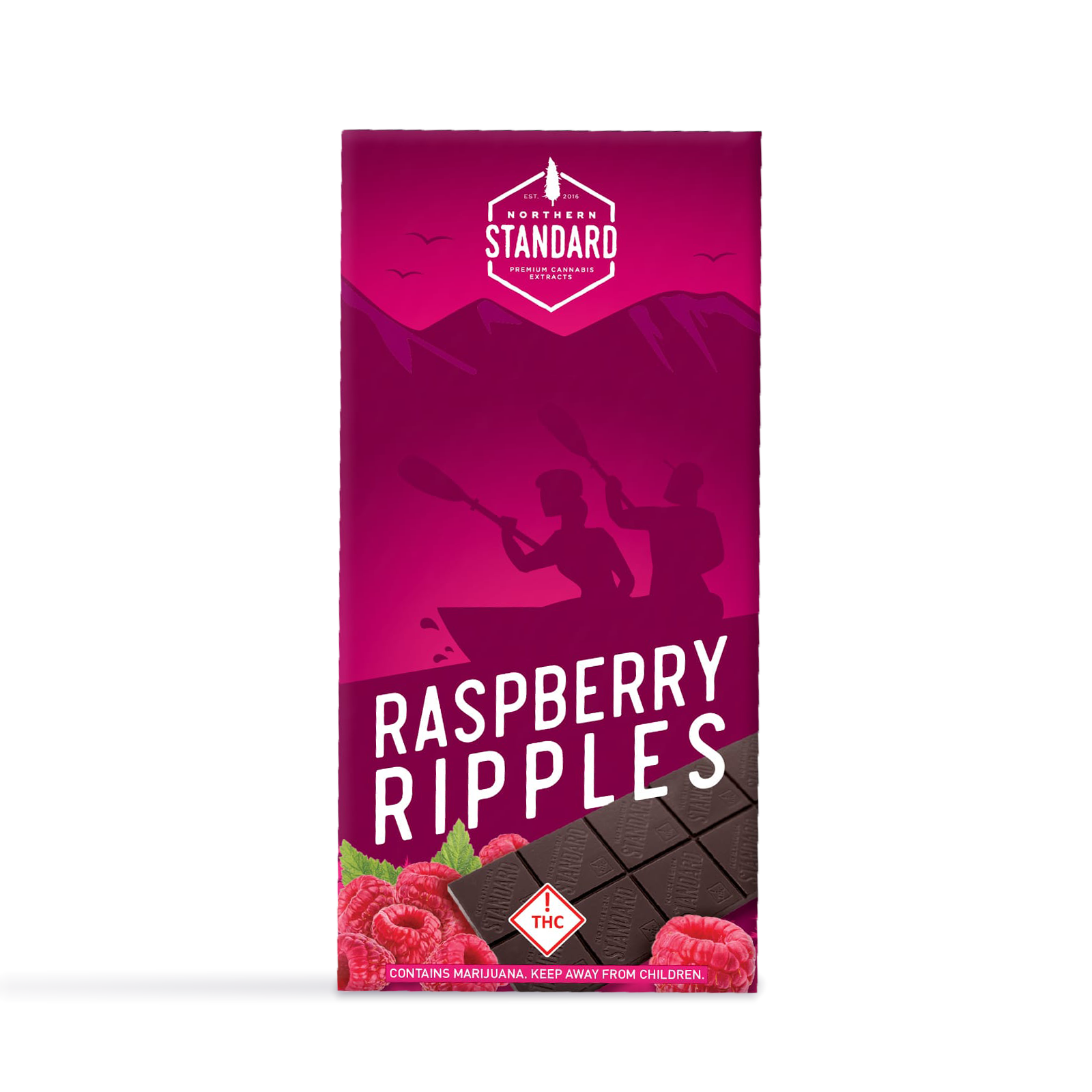 Raspberry Ripples Dark Chocolate Bar