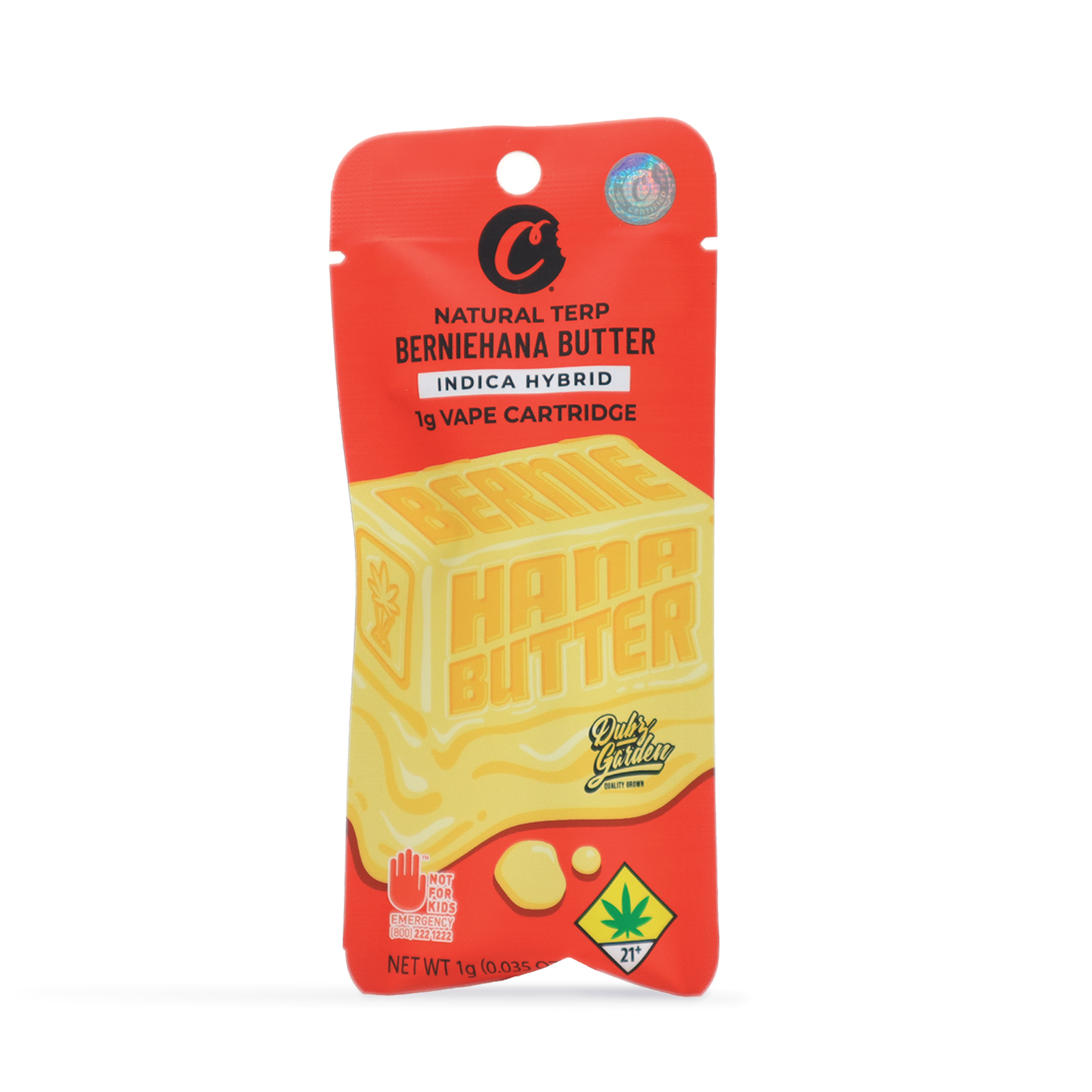Berniehana Butter Natural Terps Cartridge | 1g
