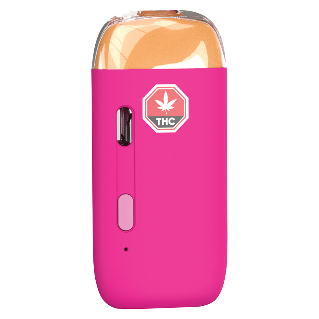 Frootyhooty Poppin Peach Distillate and Live Rosin Disposable Vape 1g
