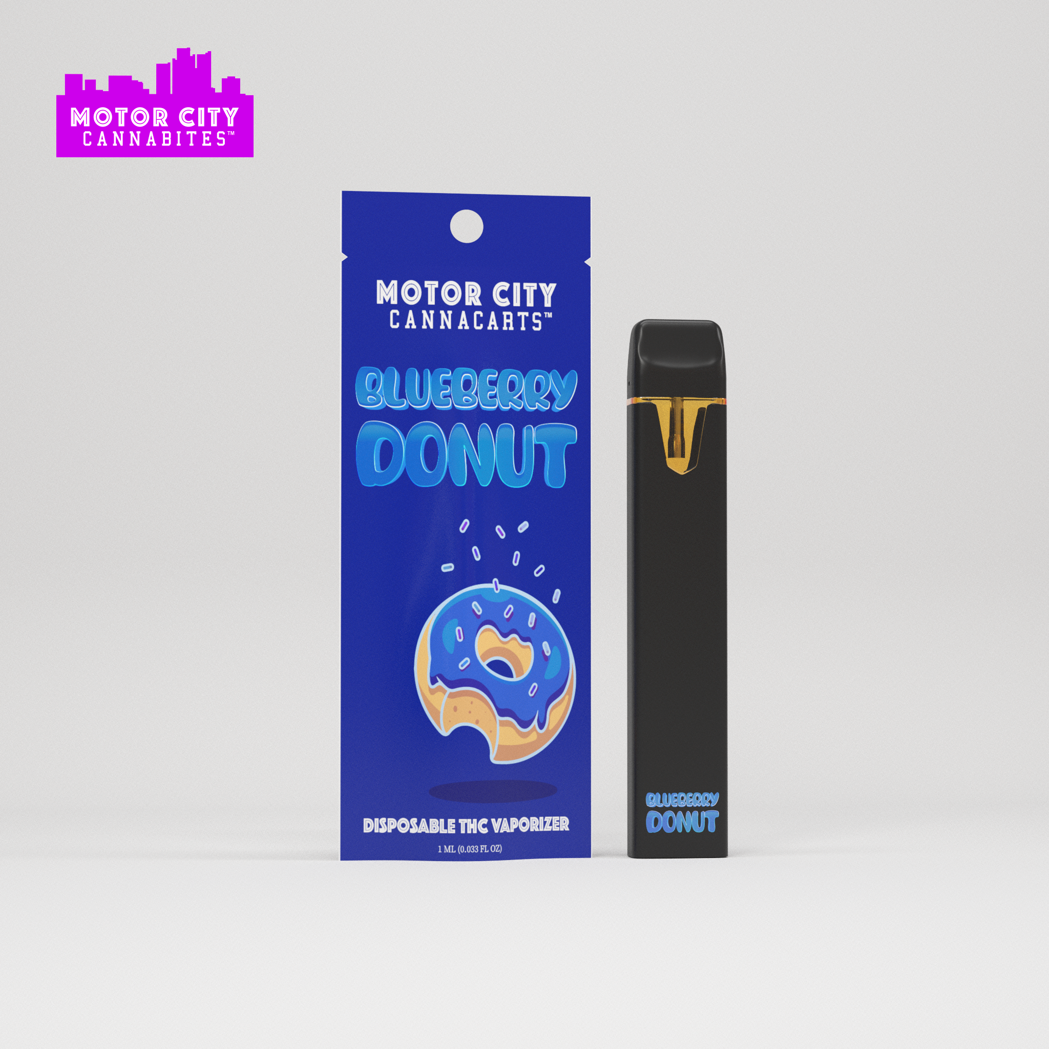 Motor City - 1G Disposable - Blueberry Donut