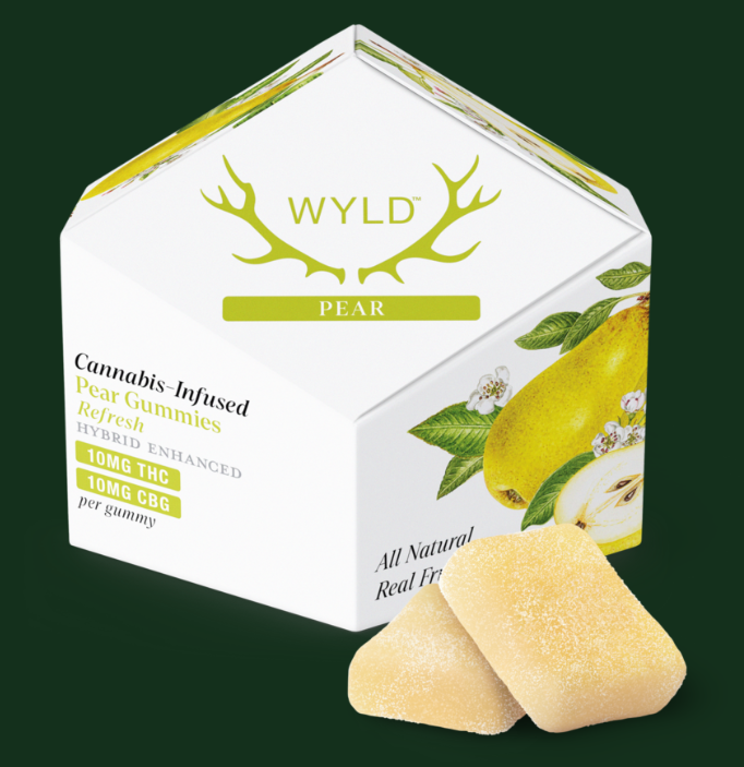 WYLD | Pear 1:1 THC CBG Gummies product photo