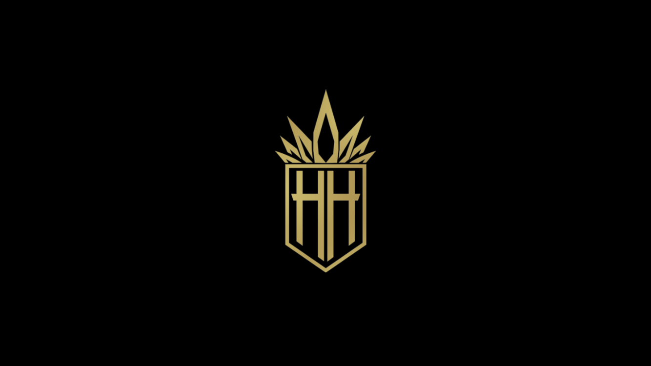 Hempire Rolling Tray Gold on Black Large