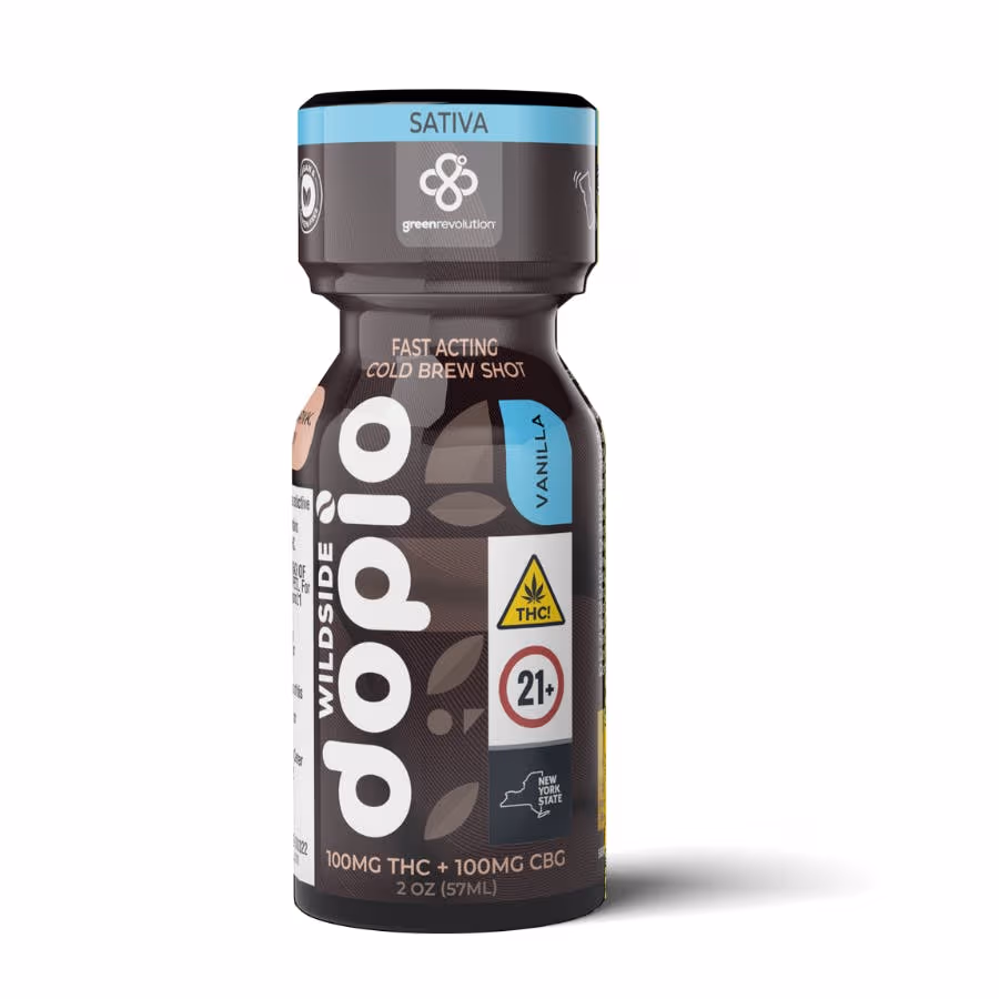 Green Revolution Vanilla 1:1 THC:CBG 100mg Dopio Cold Brew Shot