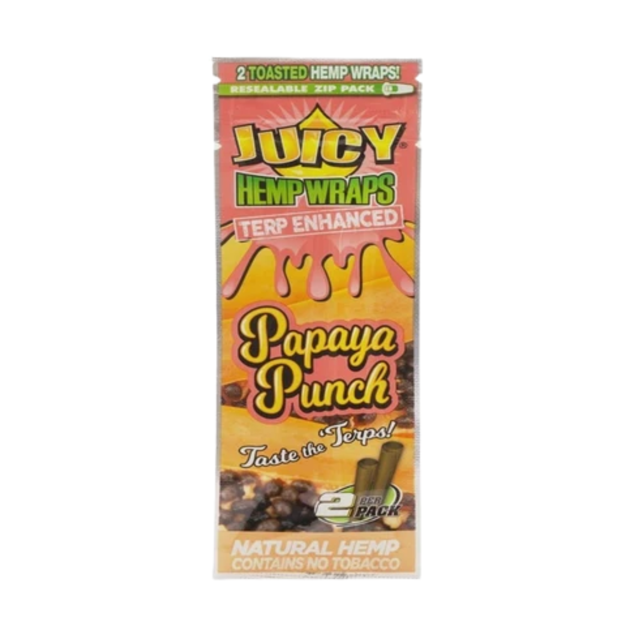 Juicy Jay Terp Infused Hemp Wraps Papaya Punch 2pk
