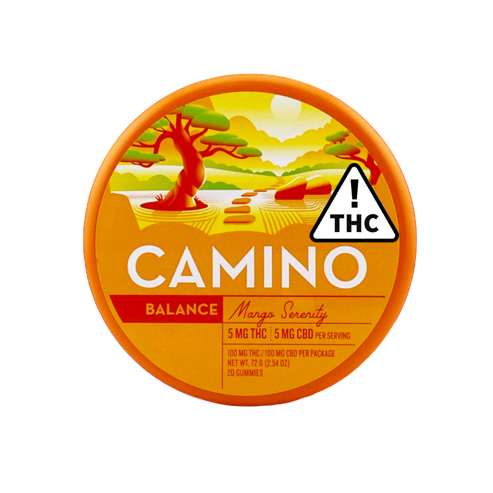Kiva Camino Mango 100mg Gummy THC/CBD 5mg Ea