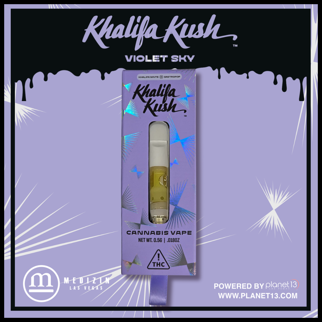 Khalifa Kush Violet Sky .5g Live Resin Vape Cartridge | Planet 13 Las Vegas
