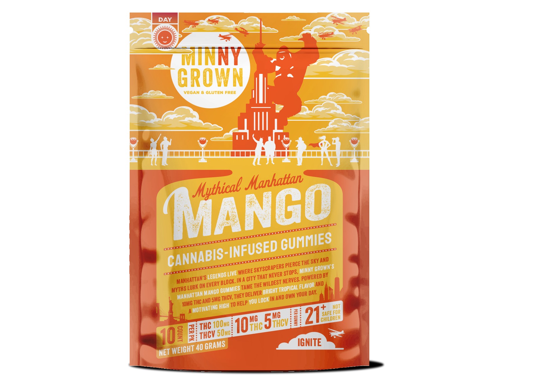 Mythical Manhattan Mango | THC : THCV Gummies | 10pk | 100mg