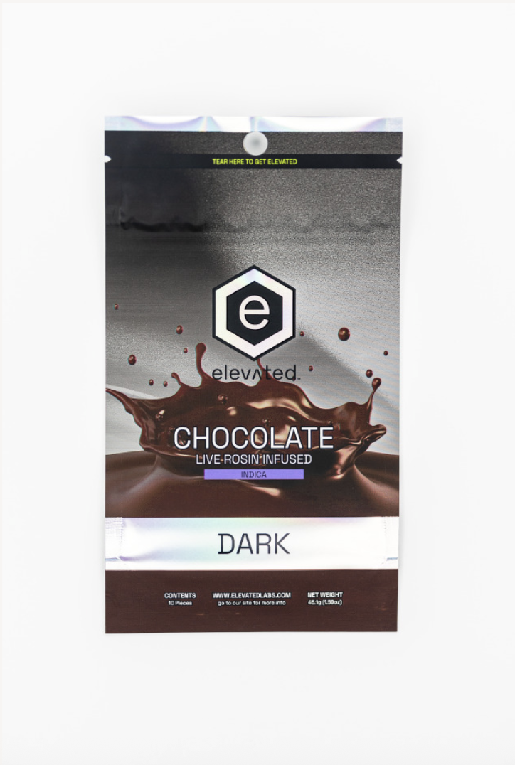 Elevated Live Rosin Chocolate-Dark Chocolate-100mg