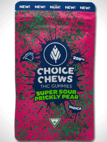 Choice Chews - Super Sour Prickly Pear - 200mg