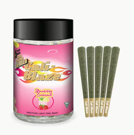 Cali Blaze Strawberry Liquid Diamonds 5 pack