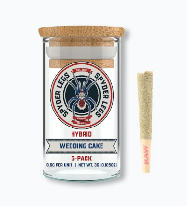 Spyder Legs - Wedding Cake (H) - 5 x Infused Prerolls