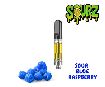 Liquid Gold | Sour Blue Raspberry | Live Resin Distillate Blend Cart product photo
