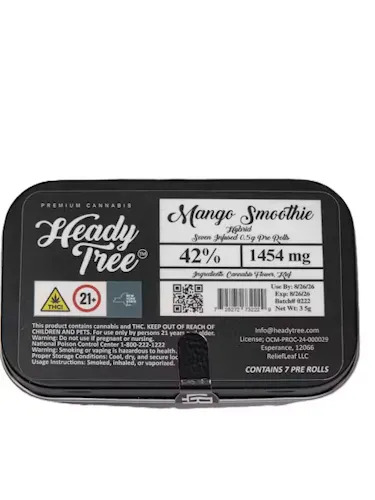 Heady Tree - 3.5g Pre Roll 7 Pack -Mango Smoothie