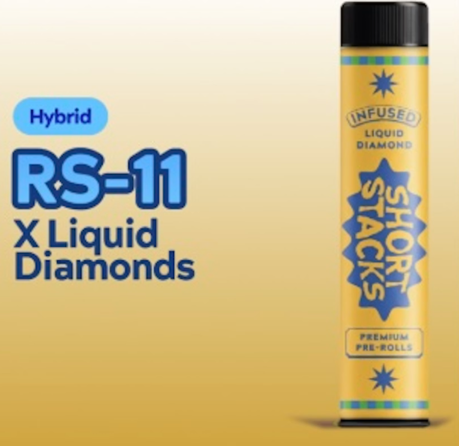 North Lake Supply - RS-11 x Liquid Diamonds - 1g Live Rosin Infused 2 Pck Pre-Rolls