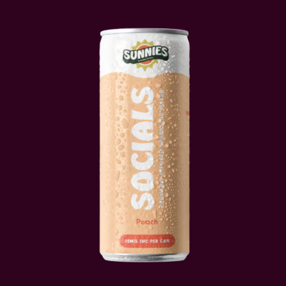 Ⓥ SOCIALS Seltzer: Peach 10mg