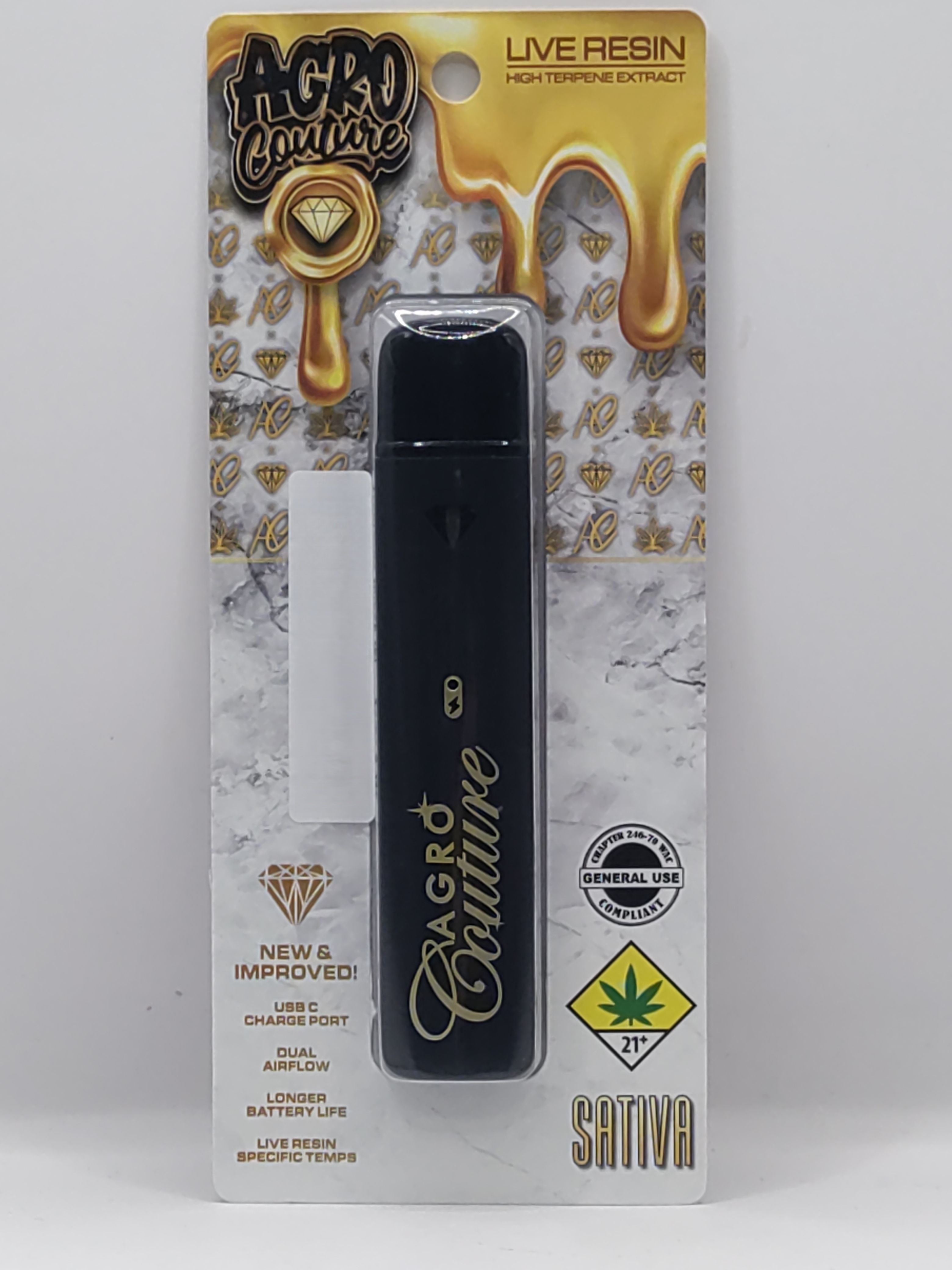 Happy Trails 1g Live Resin Disposable Vape Agro Couture